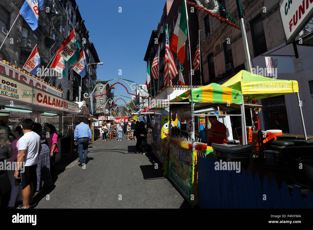 Fest des San Gennaro Mulberry St. wenig Italien Manhattan in New York City Stockfoto