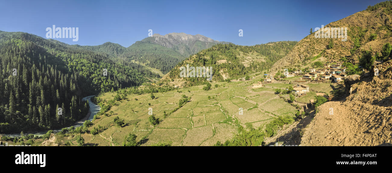 Malerische Panorama im Dolpo Region in Nepal Stockfoto