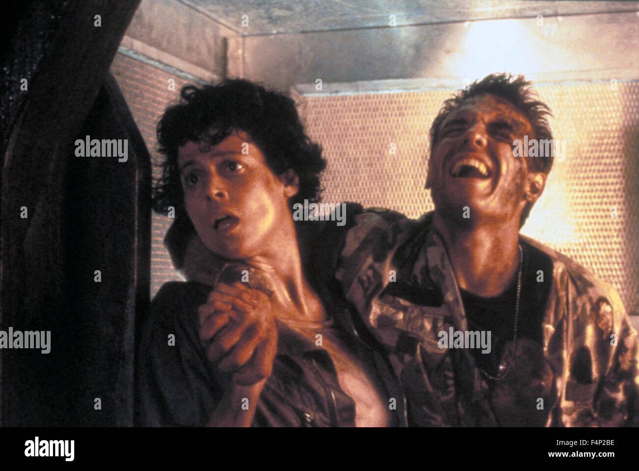 Sigourney Weaver, Michael Biehn / Aliens 1986 unter der Regie von James Cameron Stockfoto