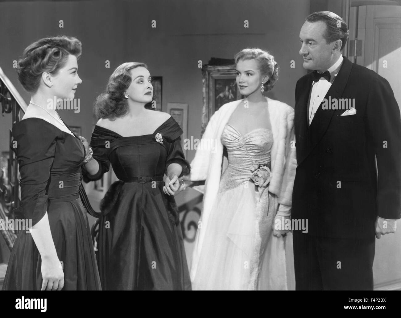 Anne Baxter, Bette Davis, Marilyn Monroe, George Sanders / All About Eve 1950 unter der Regie von Mankiewicz Stockfoto