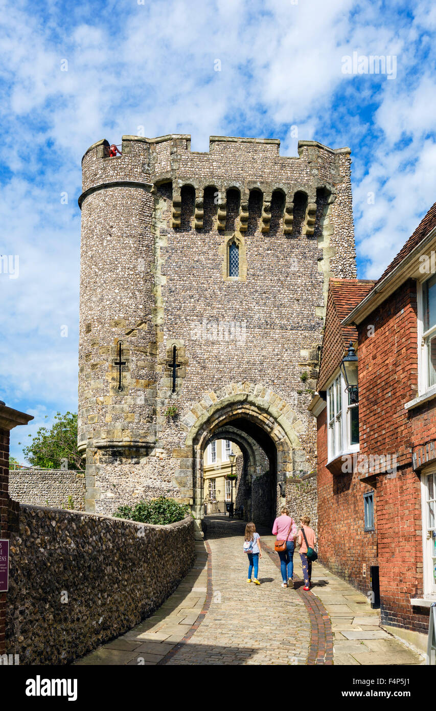 Die Barbican Gate bei Lewes Castle, Lewes, East Sussex, England, UK Stockfoto