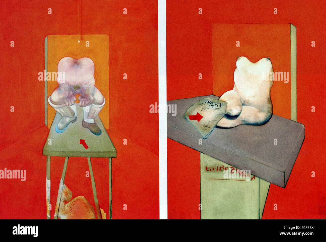 Francis Bacon - Diptychon-Studie aus dem menschlichen Körper Stockfoto