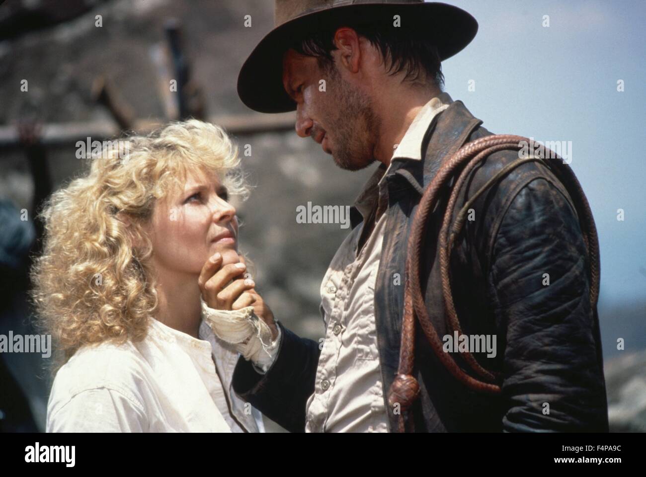 Harrison Ford, Kate Capshaw / Indiana Jones und der Tempel des Doom 1984 unter der Regie von Steven Spielberg Stockfoto