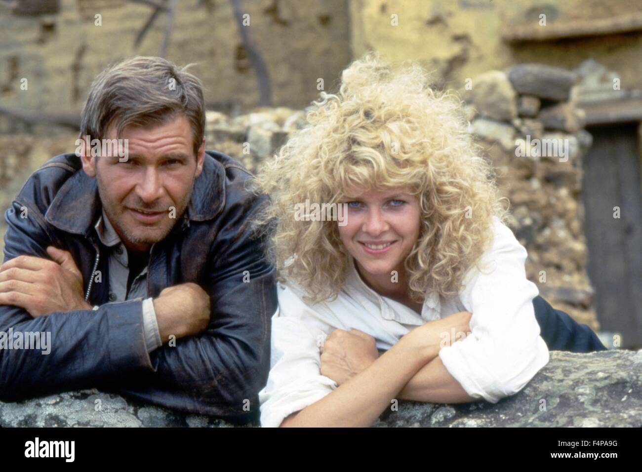 Harrison Ford, Kate Capshaw / Indiana Jones und der Tempel des Doom 1984 unter der Regie von Steven Spielberg Stockfoto