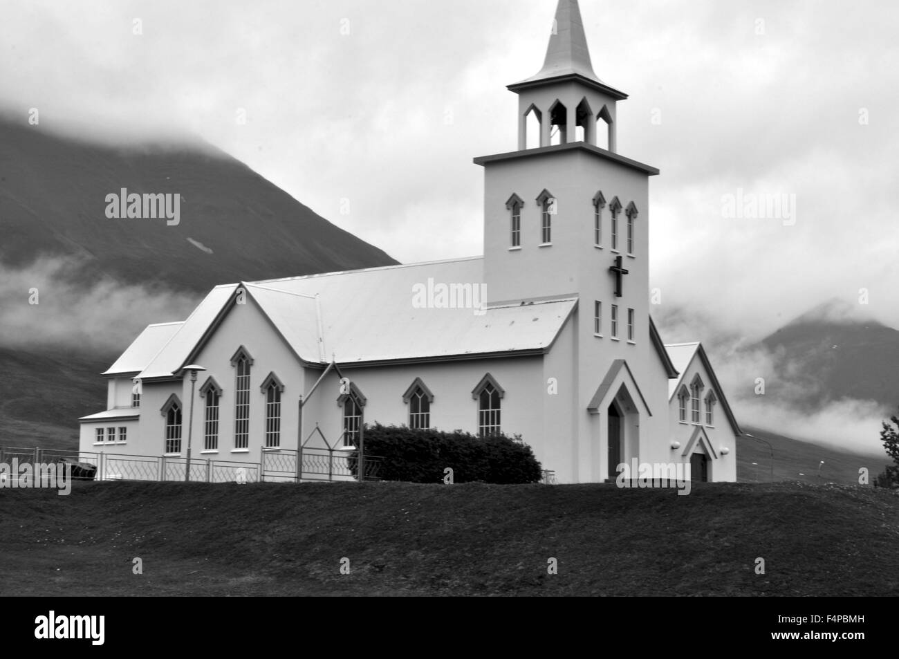 Island, isländische Urlaub, Feuerland und Eis, Natur, Kirche der Dalvik Stockfoto