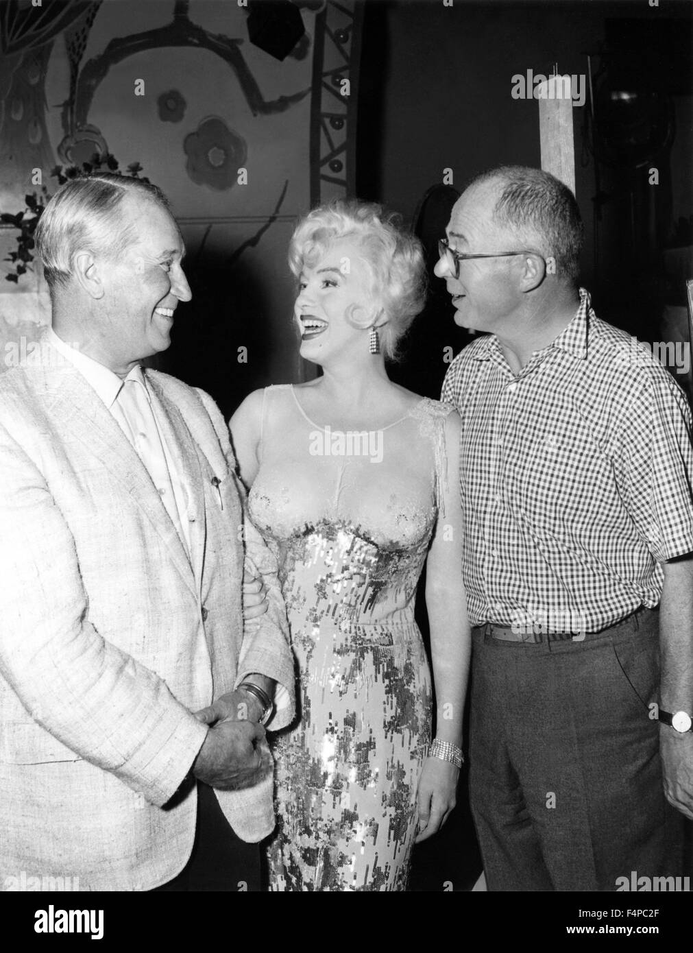 Maurice Chevalier, Marilyn Monroe / Some wie es heißen 1959 unter der Regie von Billy Wilder Stockfoto