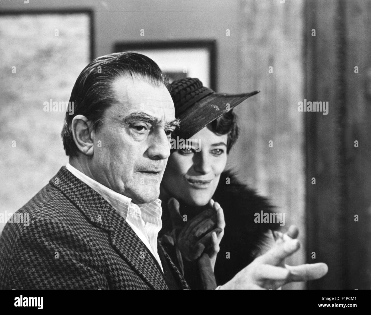 Luchino Visconti, Charlotte Rampling / The Damned 1969 unter der Regie von Luchino Visconti Stockfoto