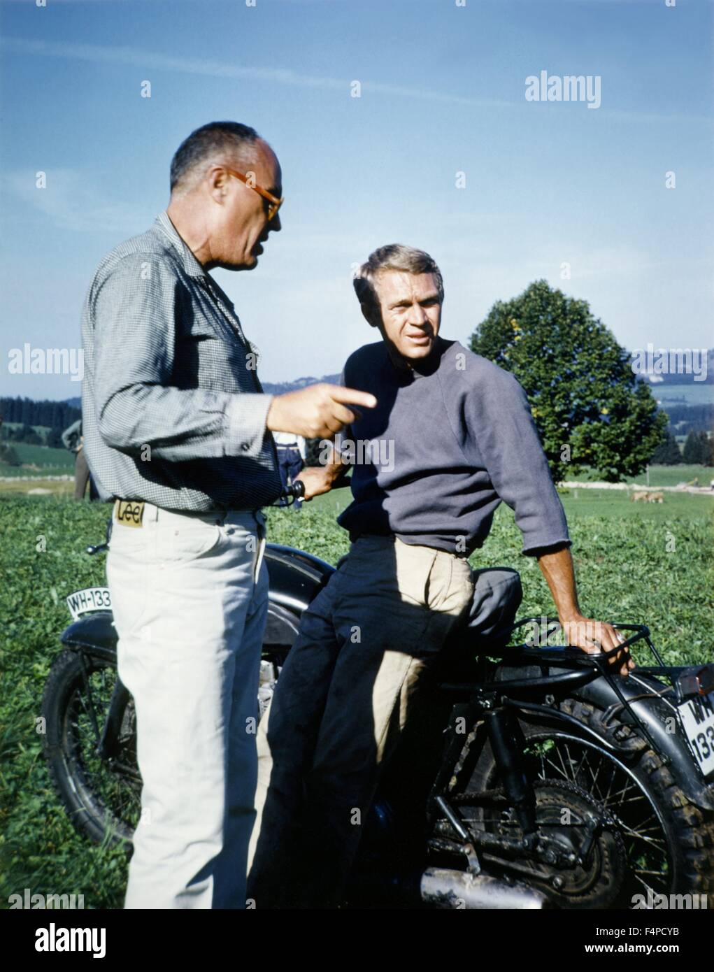 John Sturges, Steve McQueen / The Great Escape 1963 unter der Regie von John Sturges Stockfoto