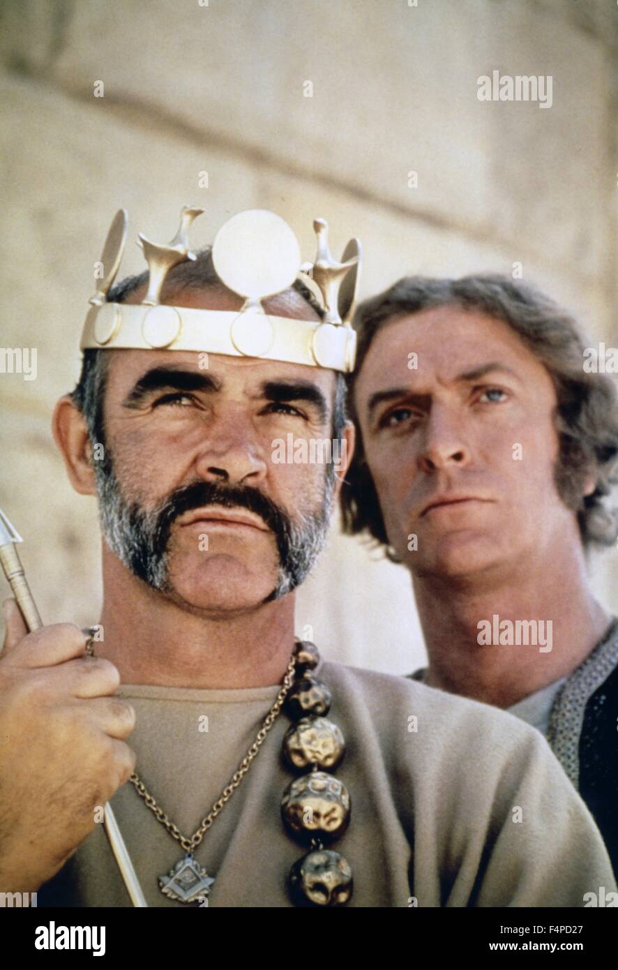 Sean Connery, Michael Caine / der Mann, der würde sein König 1975 unter der Regie von John Huston Stockfoto
