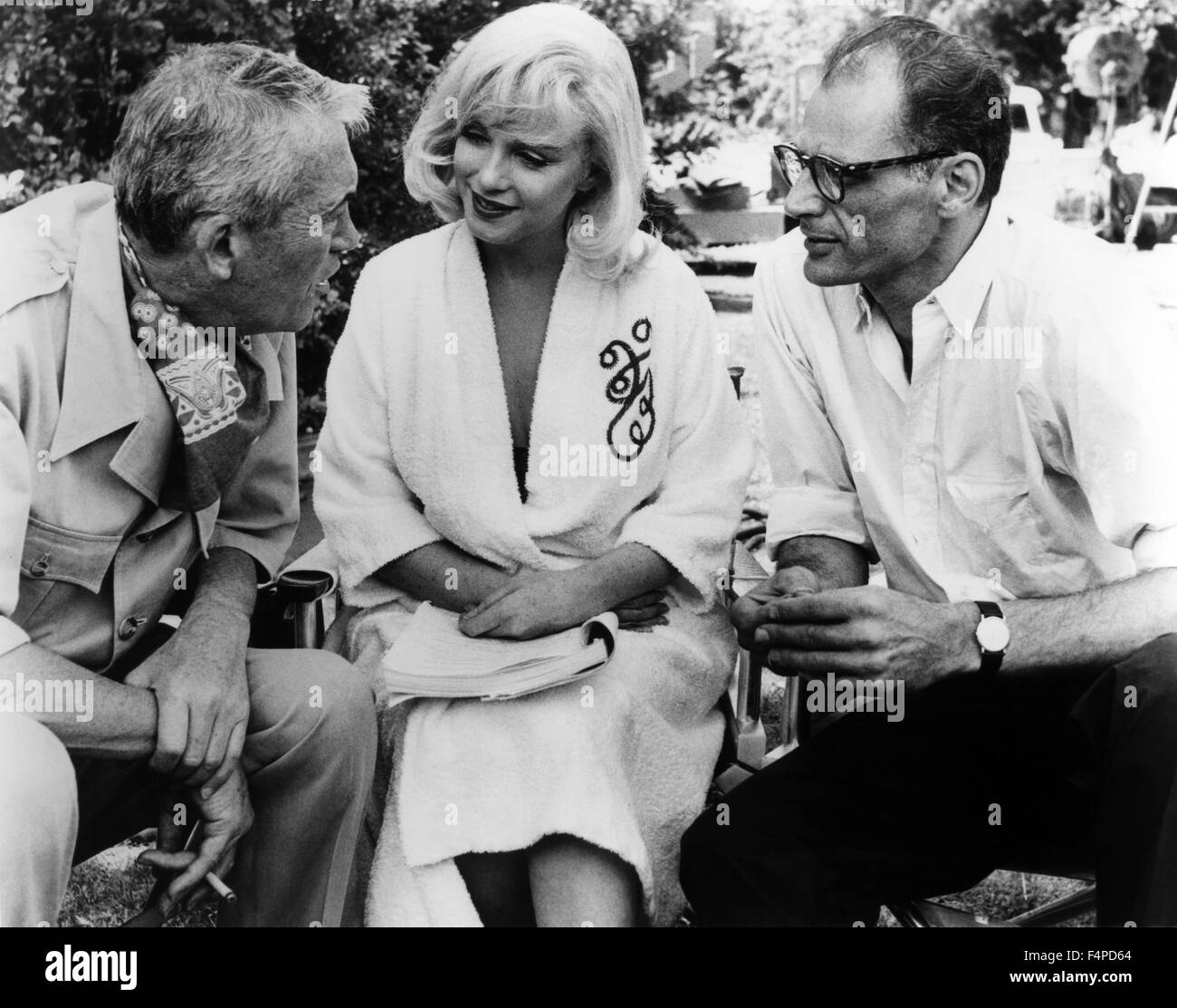 John Huston, Marilyn Monroe, Arthur Miller Stockfoto
