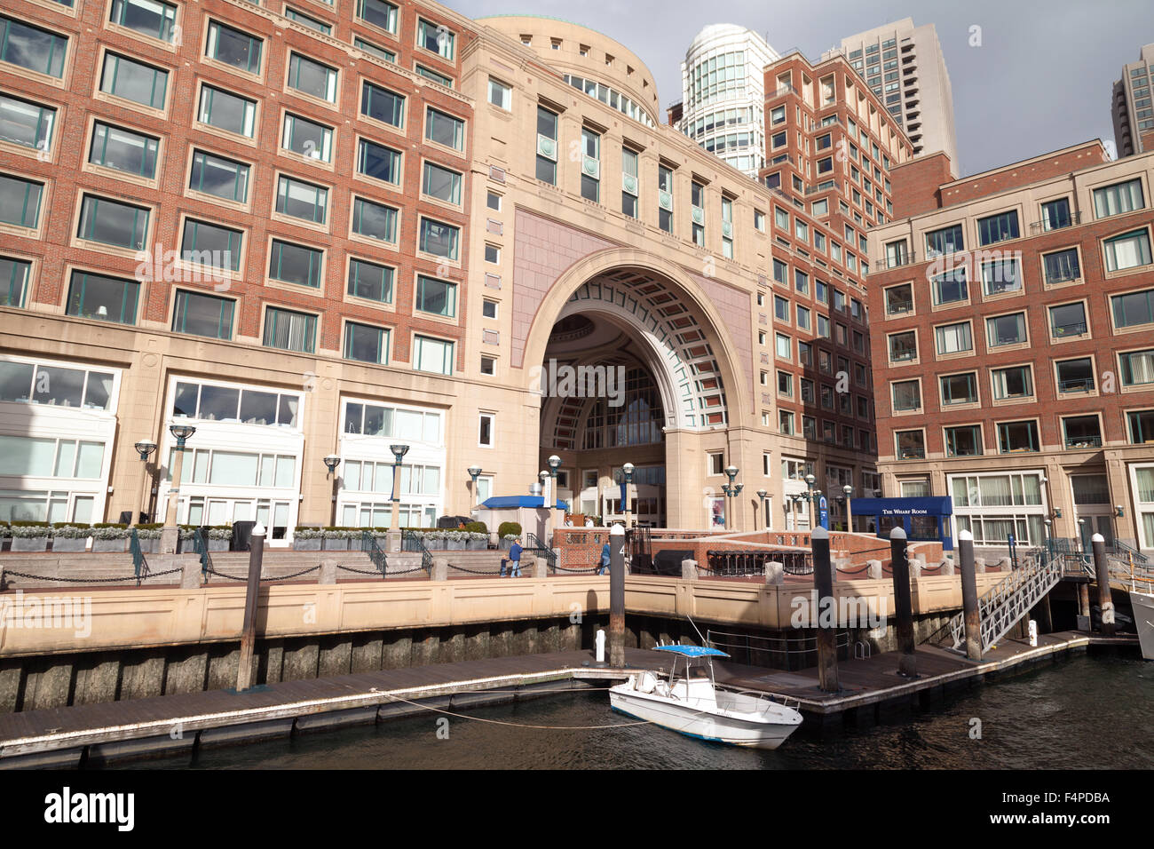 Luxus Hotel in Boston Harbor, Rowes Wharf, Boston Massachusetts, USA Stockfoto