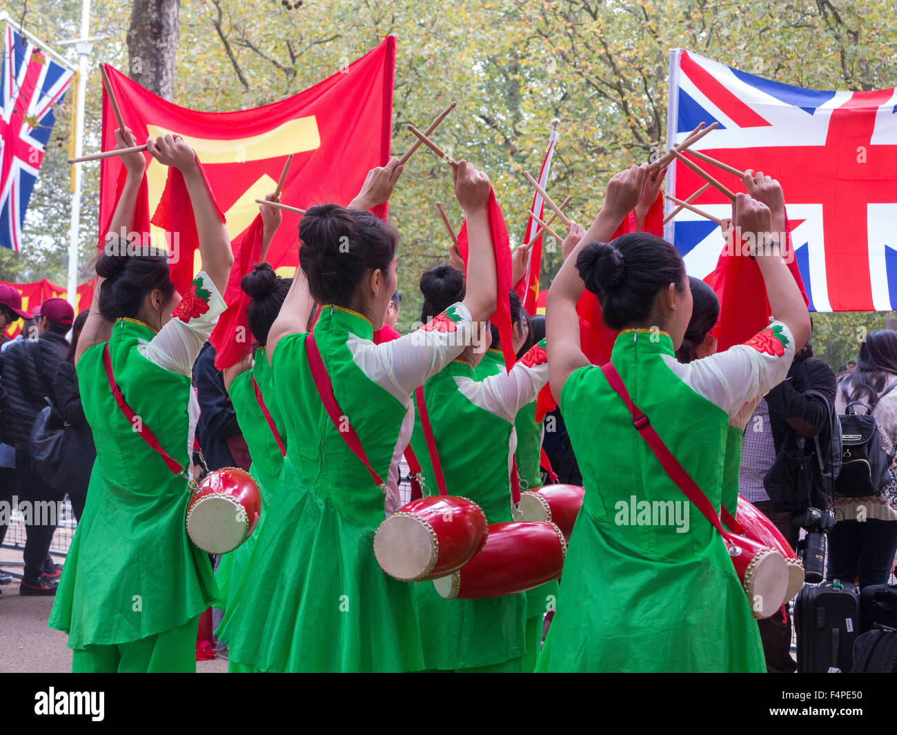London, UK. 20. Oktober 2015. Präsident Staatsbesuch Xi Jinping in Großbritannien, London, UK Stockfoto
