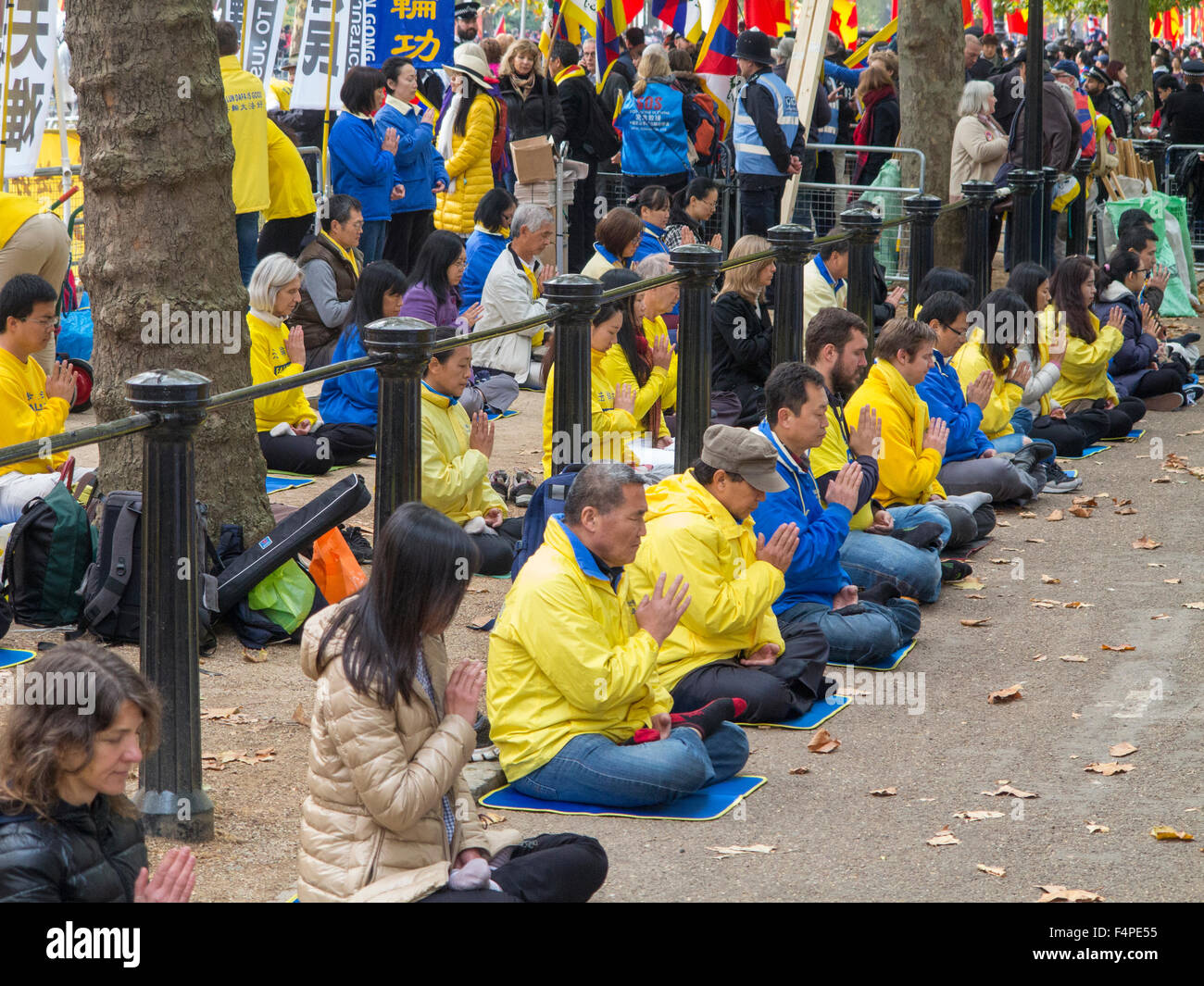 London, UK. 20. Oktober 2015. Präsident Staatsbesuch Xi Jinping in Großbritannien, London, UK Stockfoto