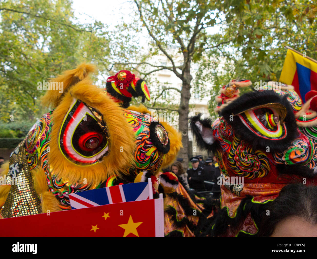 London, UK. 20. Oktober 2015. Präsident Staatsbesuch Xi Jinping in Großbritannien, London, UK Stockfoto