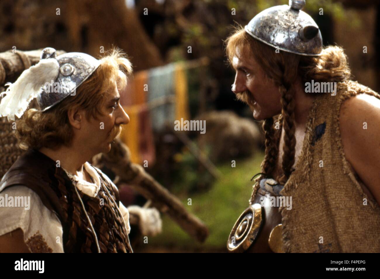 Christian Clavier (Asterix) und Gérard Depardieu (Obelix) / Asterix und Obelix auf Caesar / 1999 unter der Regie von Claude Zidi Stockfoto