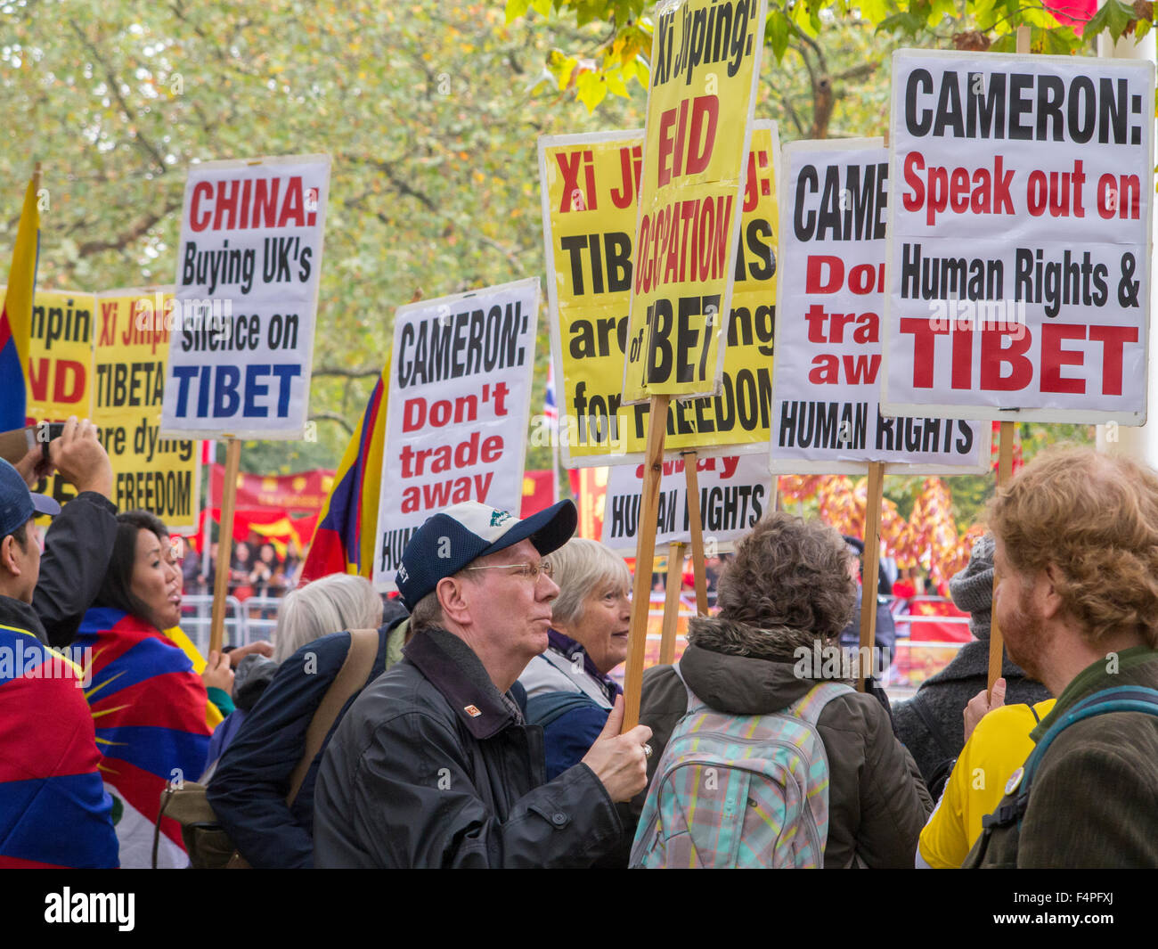 London, UK. 20. Oktober 2015. Präsident Staatsbesuch Xi Jinping in Großbritannien, London, UK Stockfoto