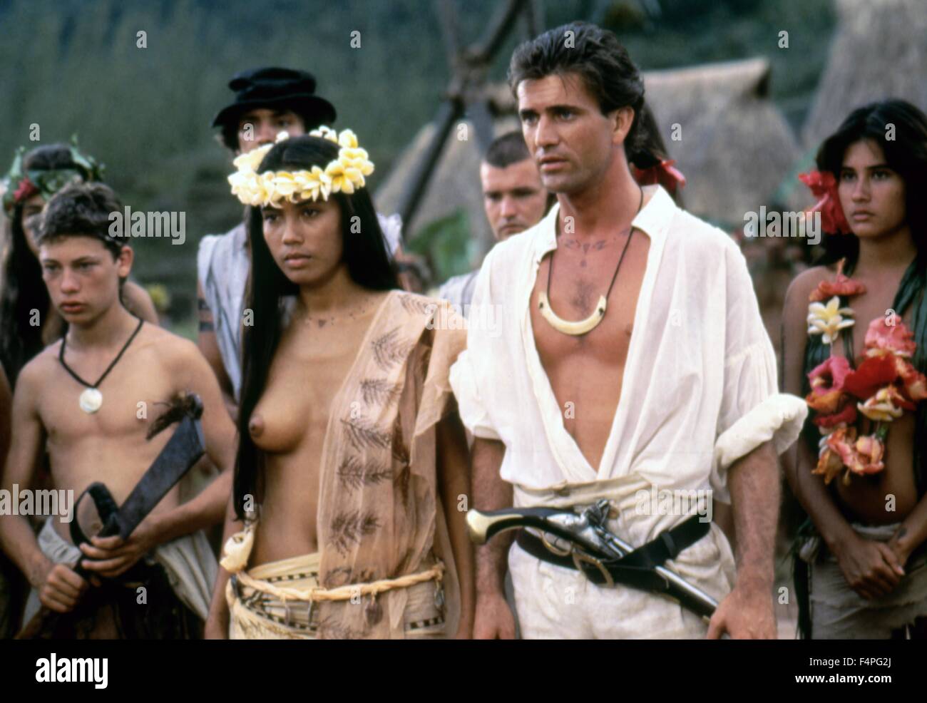 Wi Kuki Kaa und Mel Gibson / The Bounty / 1984 unter der Regie von Roger Donaldson Stockfoto