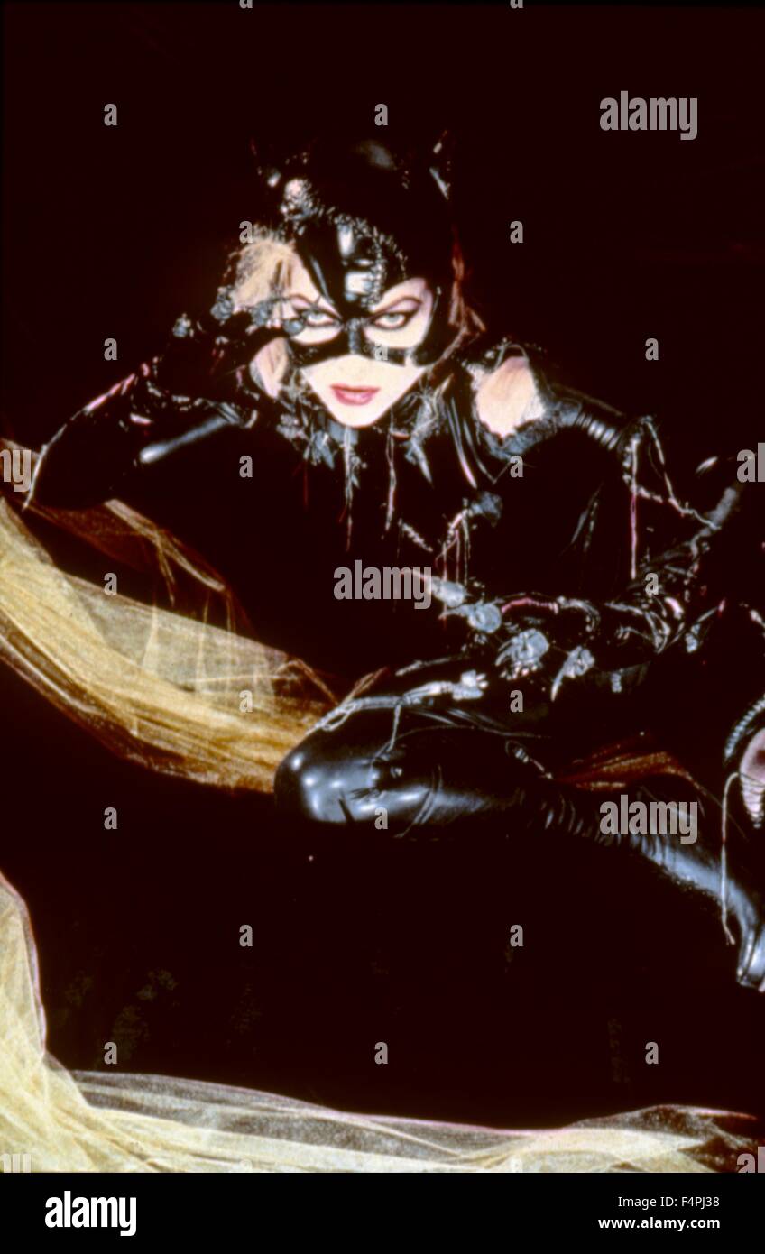 Michelle Pfeiffer / Batman kehrt zurück / 1992 unter der Regie von Tim Burton Stockfoto
