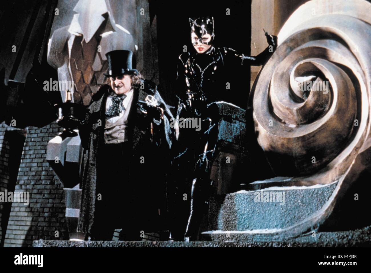 Danny De Vito und Michelle Pfeiffer / Batman kehrt zurück / 1992 unter der Regie von Tim Burton Stockfoto
