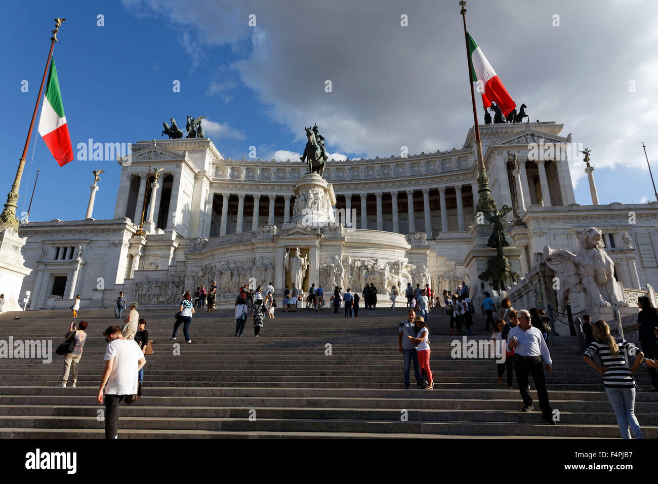 Altare della Patria oder Altar des Vaterlandes, auch bekannt als Monumento Nazionale eine Vittorio Emanuele II oder National Monument Stockfoto