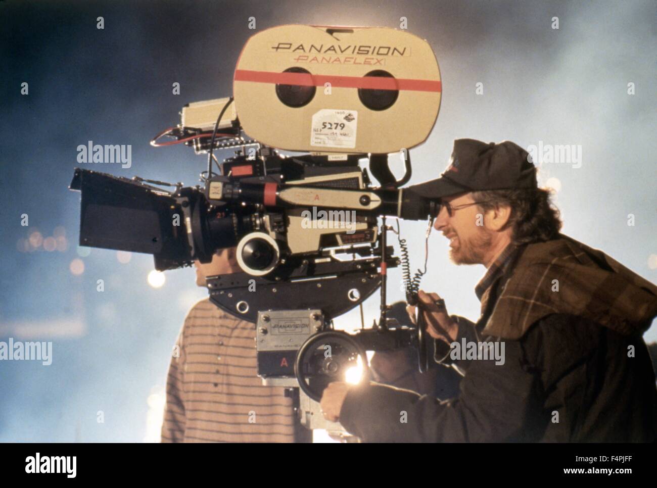 Hinter der Kamera, Steven Spielberg / The Lost World: Jurassic Park / 1993 unter der Regie von Steven Spielberg [Universal Pictures] Stockfoto