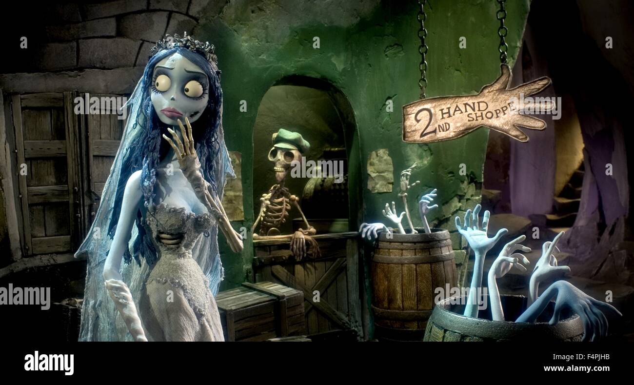Corpse Bride, geäußert von HELENA BONHAM CARTER / Corpse Bride / 2005 unter der Regie von Tim Burton [WARNER BROS PICTURES] Stockfoto