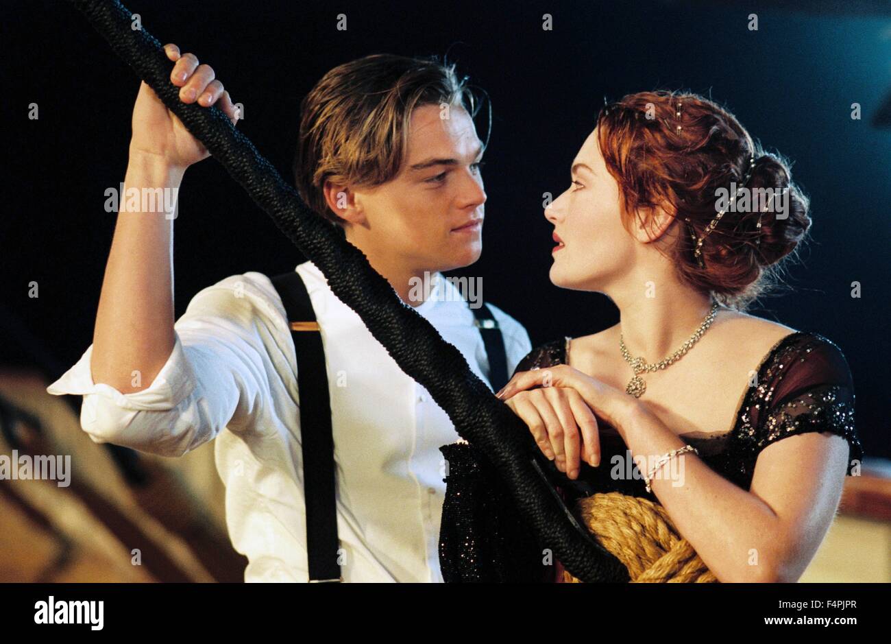 Leonardo DiCaprio und Kate Winslet / Titanic / 1997 unter der Regie von James Cameron [zwanzigsten Jahrhundert Fox Pictures] Stockfoto