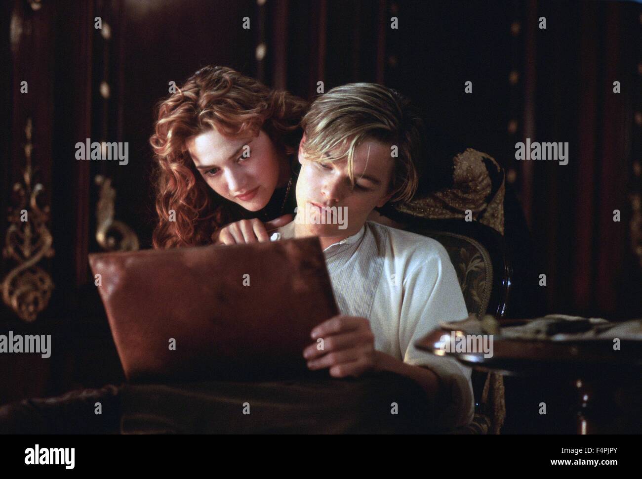 Leonardo DiCaprio und Kate Winslet / Titanic / 1997 unter der Regie von James Cameron [zwanzigsten Jahrhundert Fox Pictures] Stockfoto