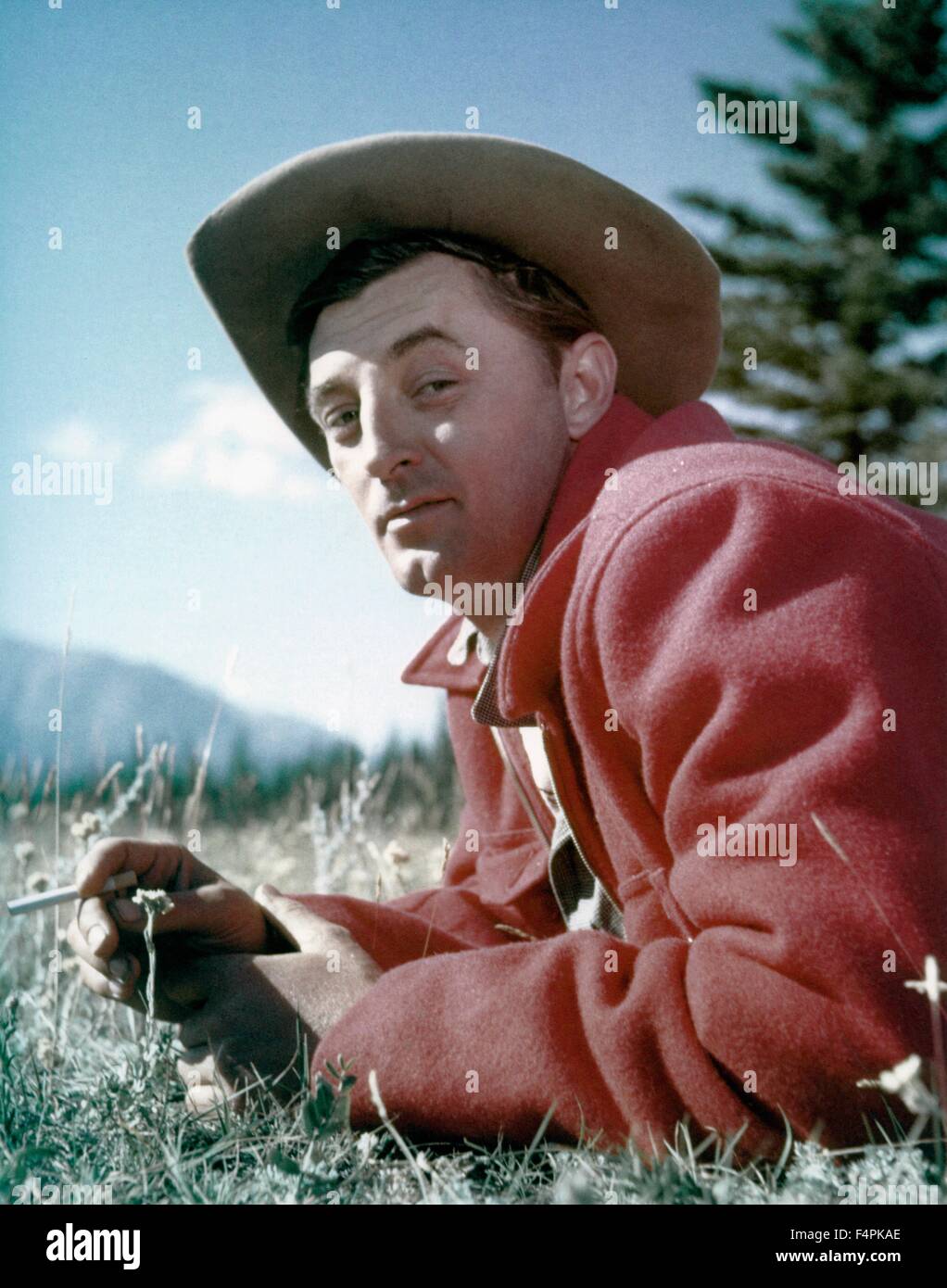 Robert Mitchum / Länge der Katze / 1954 unter der Regie von [Warner Bros Pictures] Stockfoto