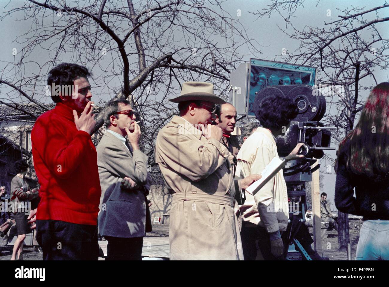 Am Set, Jean-Pierre Melville / Army of Shadows / 1969 unter der Regie von Jean-Pierre Melville Stockfoto