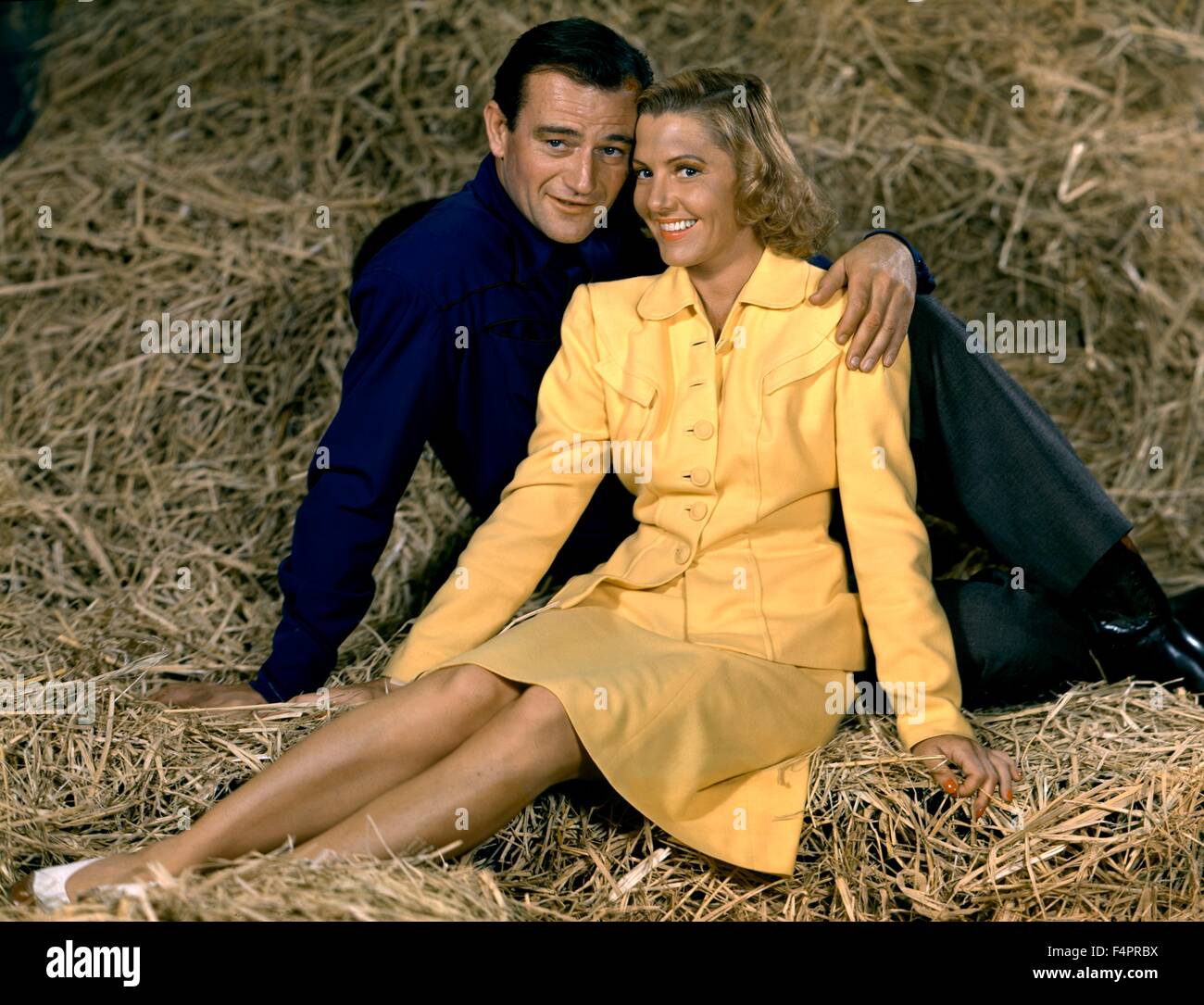 John Wayne und Jean Arthur / eine Dame nimmt eine Chance / 1943 unter der Regie von William A. Seiter [RKO Radio Pictures] Stockfoto