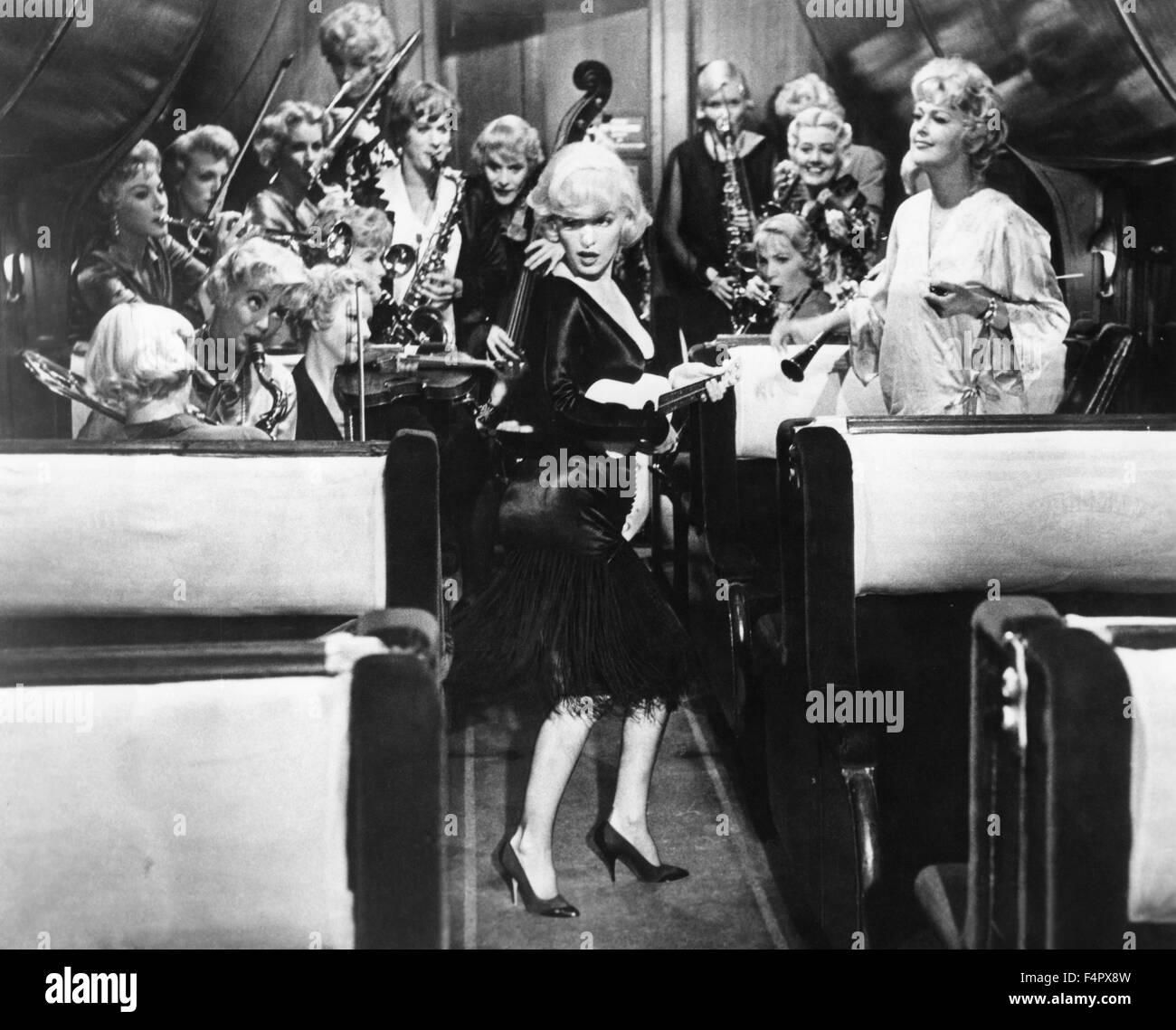 Tony Curtis, Jack Lemmon und Marilyn Monroe / einige mögen es heiß / 1959 / unter der Regie von Billy Wilder / [United Artists] Stockfoto