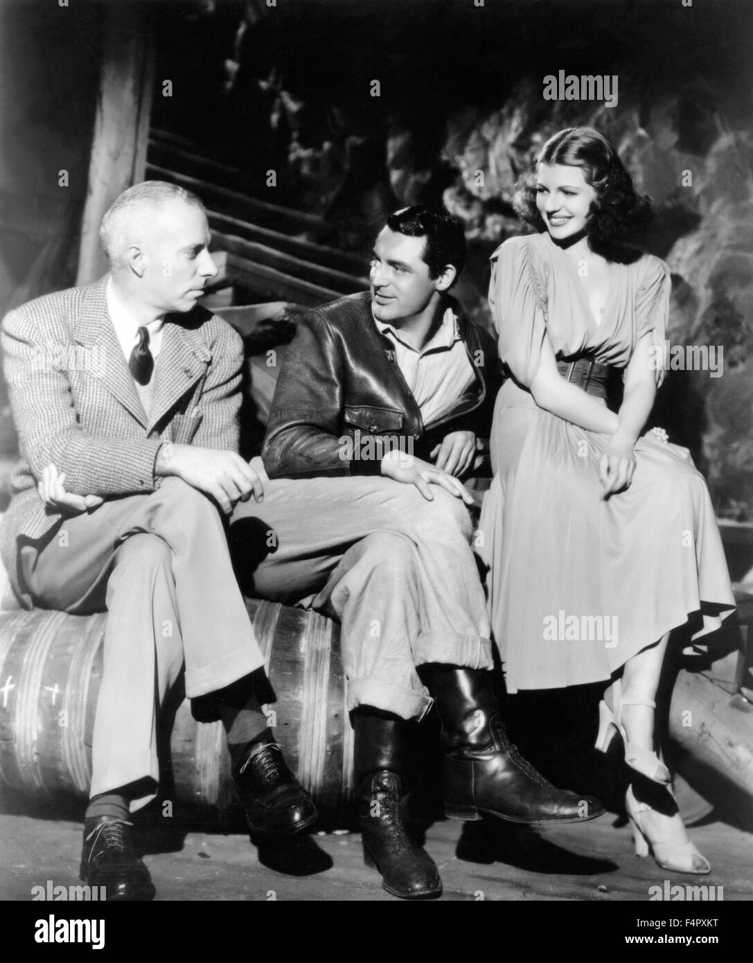 Am Set, Howard Hawks mit Rita Hayworth und Cary Grant / nur Engel haben Flügel / 1939 / unter der Regie von Howard Hawks / [Columbia Pictures] Stockfoto