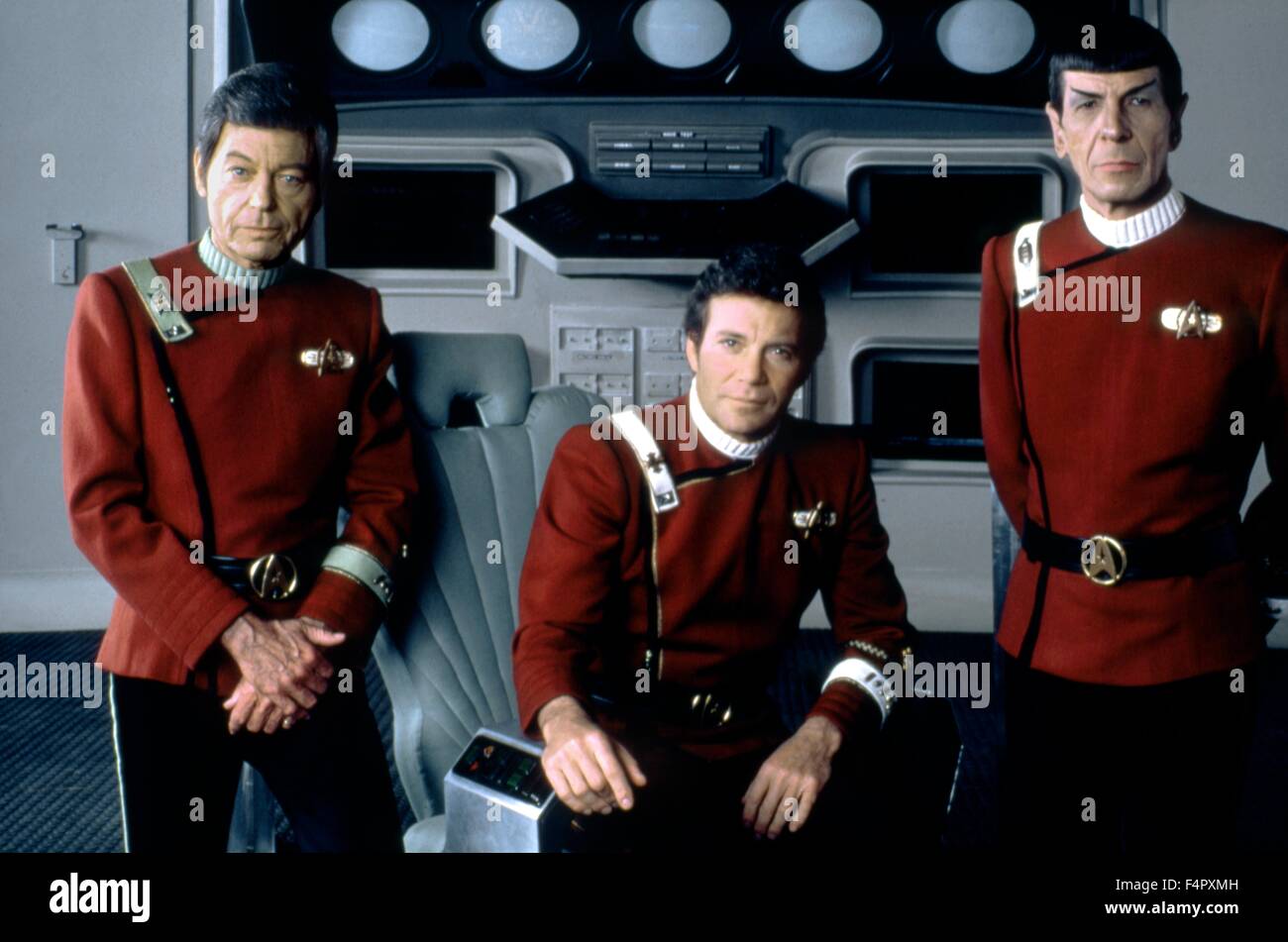 DeForest Kelley, William Shatner und Leonard Nimoy / Star Trek II: der Zorn des Khan / 1982 / unter der Regie von Nicholas Meyer / [Paramount Pictures] Stockfoto