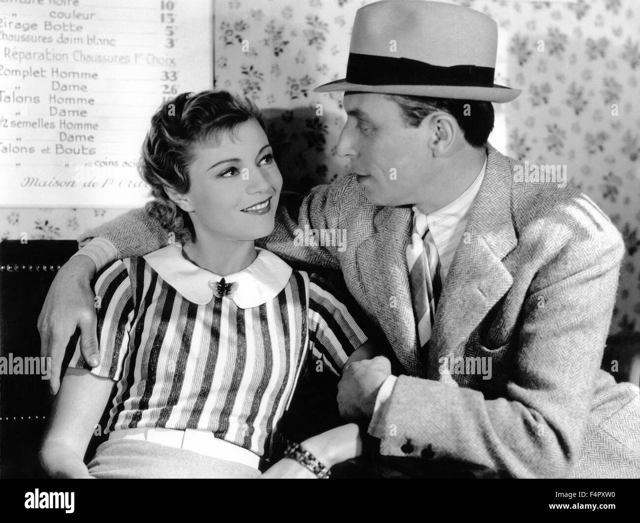 Annabella und Louis Jouvet / Hotel Du Nord / 1938 / unter der Regie von Marcel Carne / S.E.D.I.F. Stockfoto