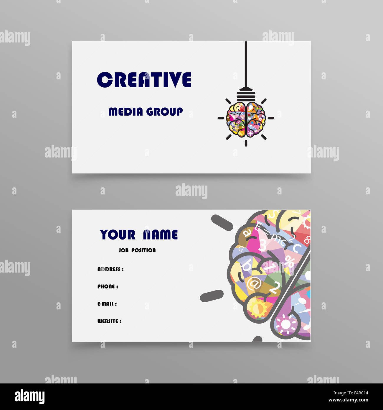 Abstrakte kreative Visitenkarten-Design-Vorlage. Stockfoto