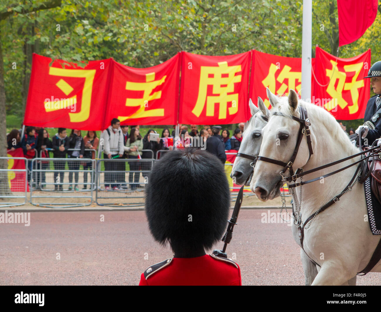 London, UK. 20. Oktober 2015. Präsident Staatsbesuch Xi Jinping in Großbritannien, London, UK Stockfoto