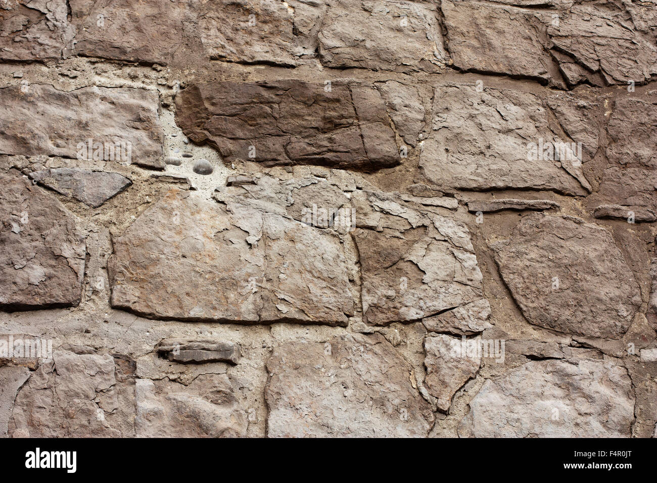 solide Felswand gebaut von den Inkas Stockfoto