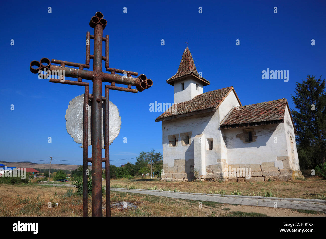 Streisangiorgiu, die orthodoxe Kirche, schwarze SF Gheorghe Stockfoto