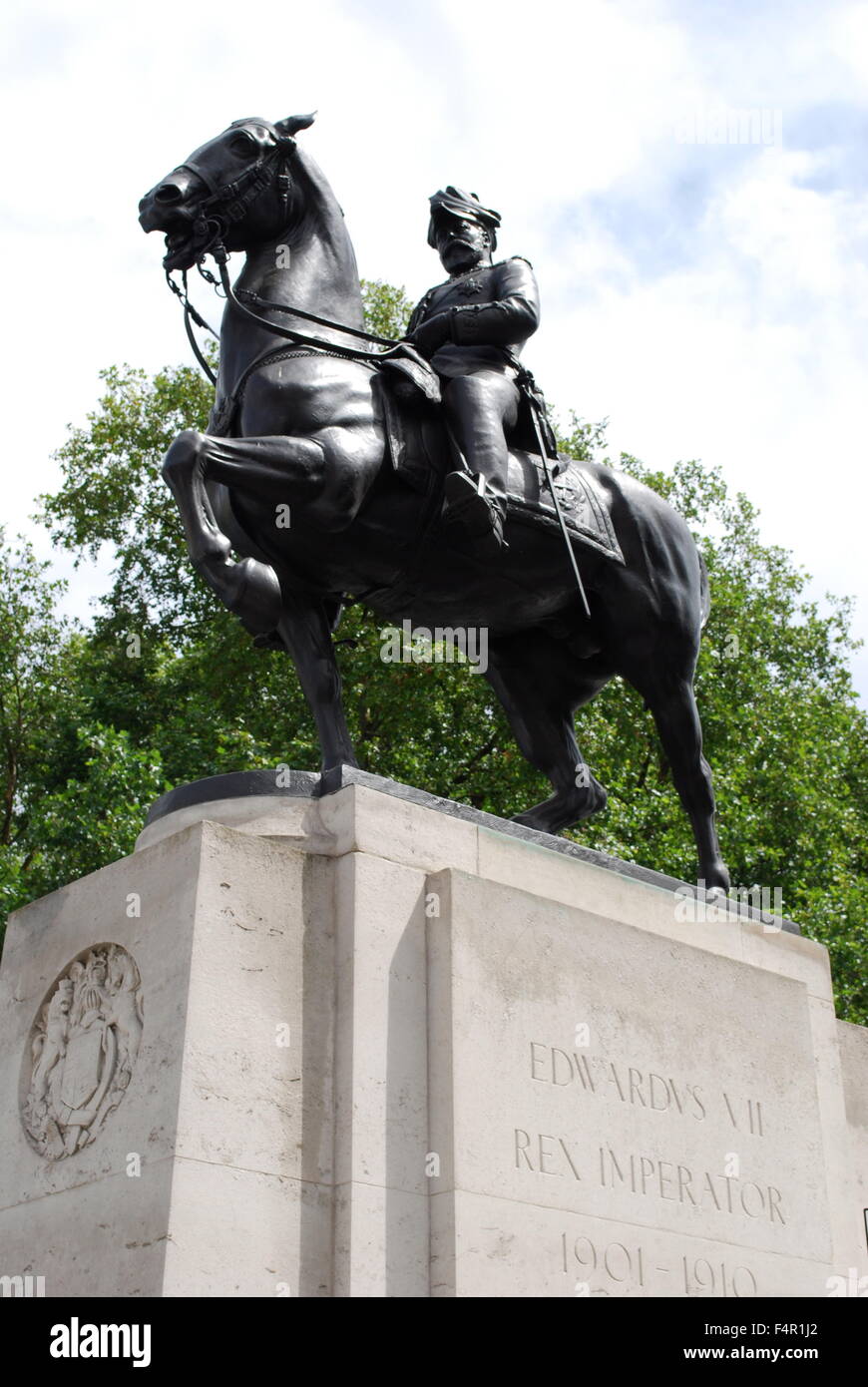 Edward VII Bronze-Statue in Waterloo Place, London, England Stockfoto