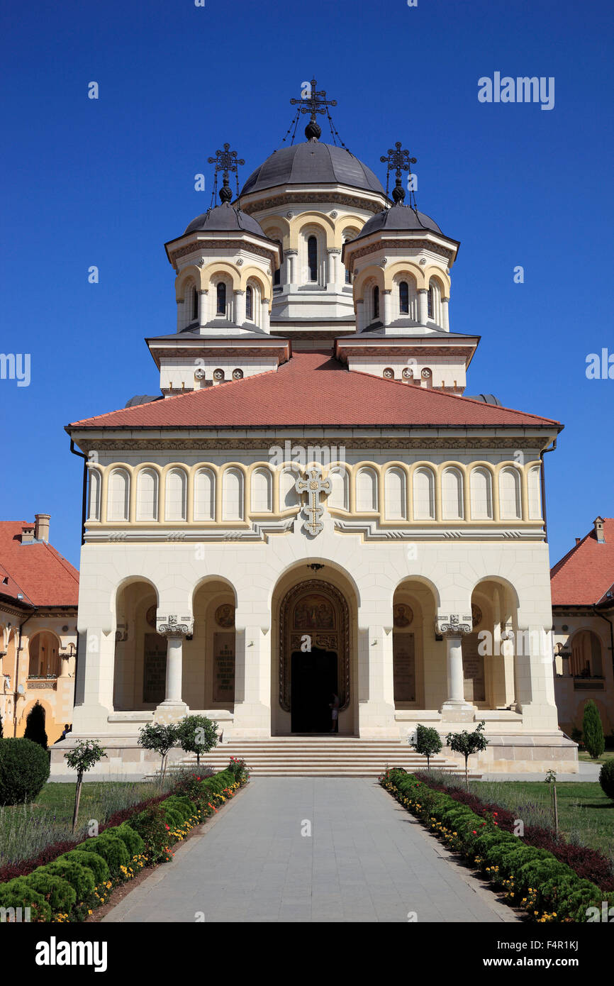 Krönung Kathedrale der rumänisch-orthodoxen Kirche, Alba Iulia, Balgrad, Siebenbürgen, Rumänien. Stockfoto