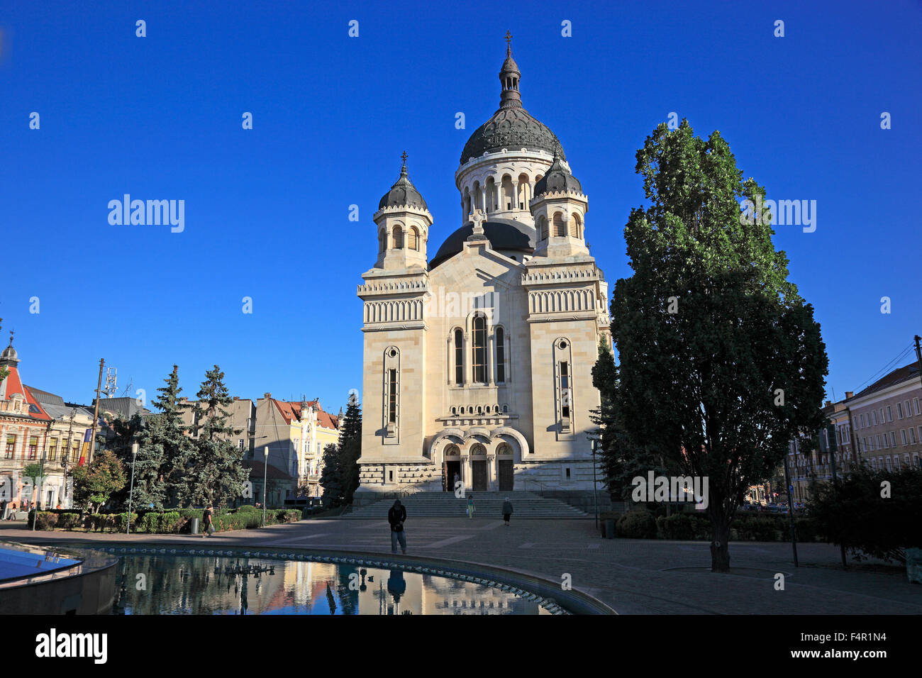 Orthodoxe Kathedrale am Piata Avram Iancu in Klausenburg, Siebenbürgen, Rumänien Stockfoto
