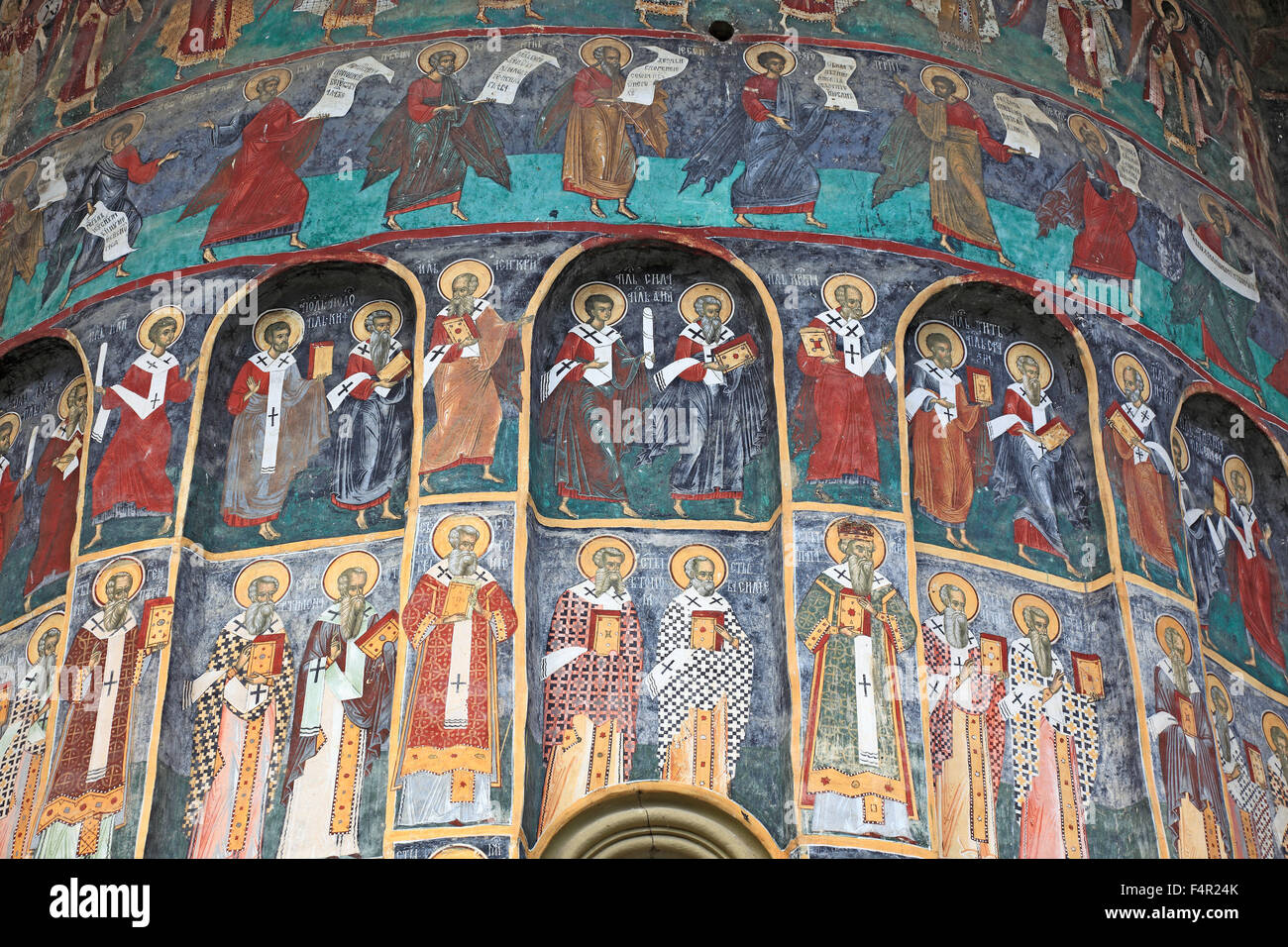 Klosters Sucevita ist ein östliches orthodoxes Kloster befindet sich im nordöstlichen Teil von Rumänien. Es wurde im Jahre 1585 und im Jahr 2010 gebaut. Stockfoto