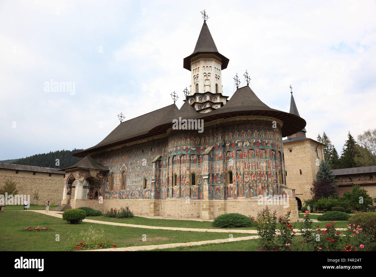 Klosters Sucevita ist ein östliches orthodoxes Kloster befindet sich im nordöstlichen Teil von Rumänien. Es wurde im Jahre 1585 und im Jahr 2010 gebaut. Stockfoto