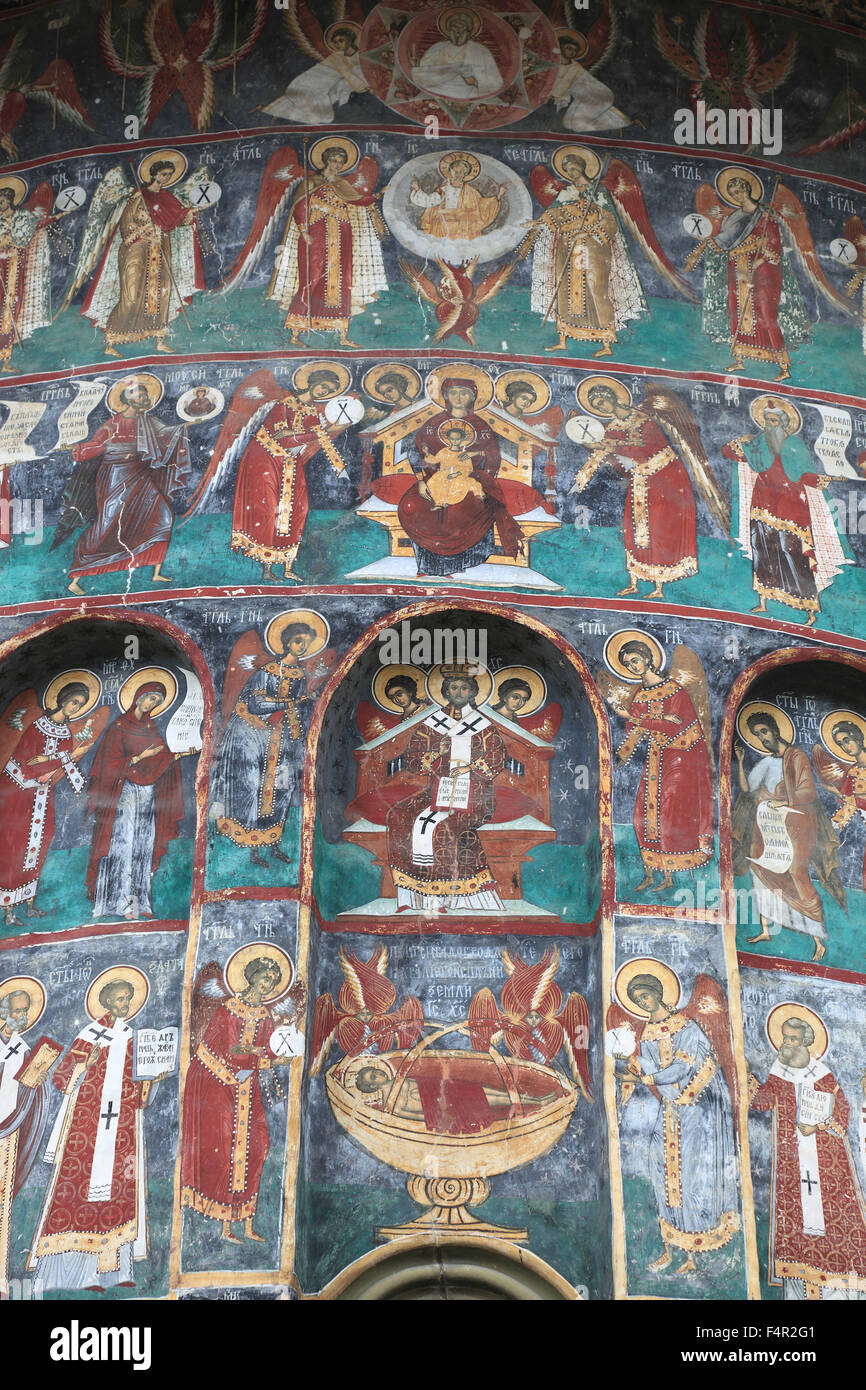 Klosters Sucevita ist ein östliches orthodoxes Kloster befindet sich im nordöstlichen Teil von Rumänien. Es wurde im Jahre 1585 und im Jahr 2010 gebaut. Stockfoto