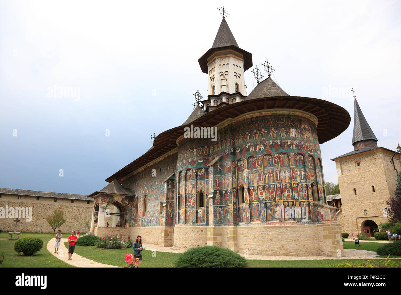 Klosters Sucevita ist ein östliches orthodoxes Kloster befindet sich im nordöstlichen Teil von Rumänien. Es wurde im Jahre 1585 und im Jahr 2010 gebaut. Stockfoto