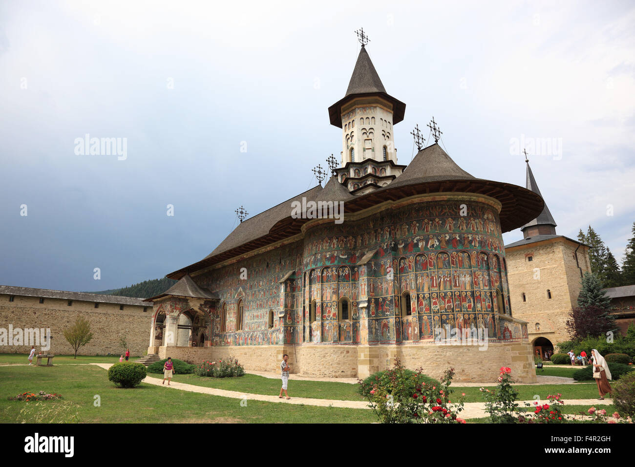 Klosters Sucevita ist ein östliches orthodoxes Kloster befindet sich im nordöstlichen Teil von Rumänien. Es wurde im Jahre 1585 und im Jahr 2010 gebaut. Stockfoto