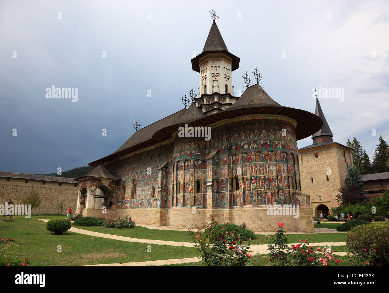 Klosters Sucevita ist ein östliches orthodoxes Kloster befindet sich im nordöstlichen Teil von Rumänien. Es wurde im Jahre 1585 und im Jahr 2010 gebaut. Stockfoto