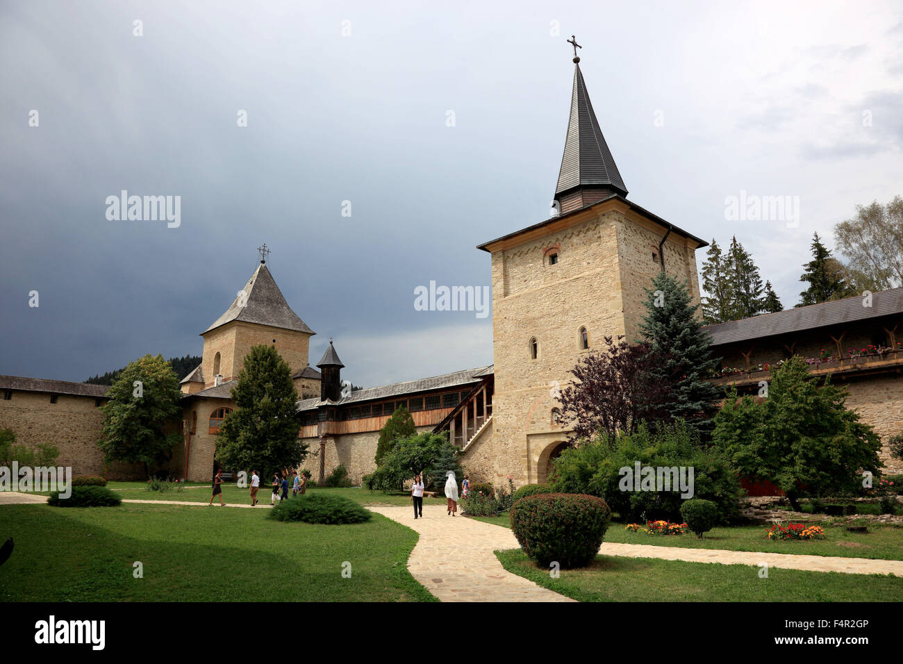 Klosters Sucevita ist ein östliches orthodoxes Kloster befindet sich im nordöstlichen Teil von Rumänien. Es wurde im Jahre 1585 und im Jahr 2010 gebaut. Stockfoto