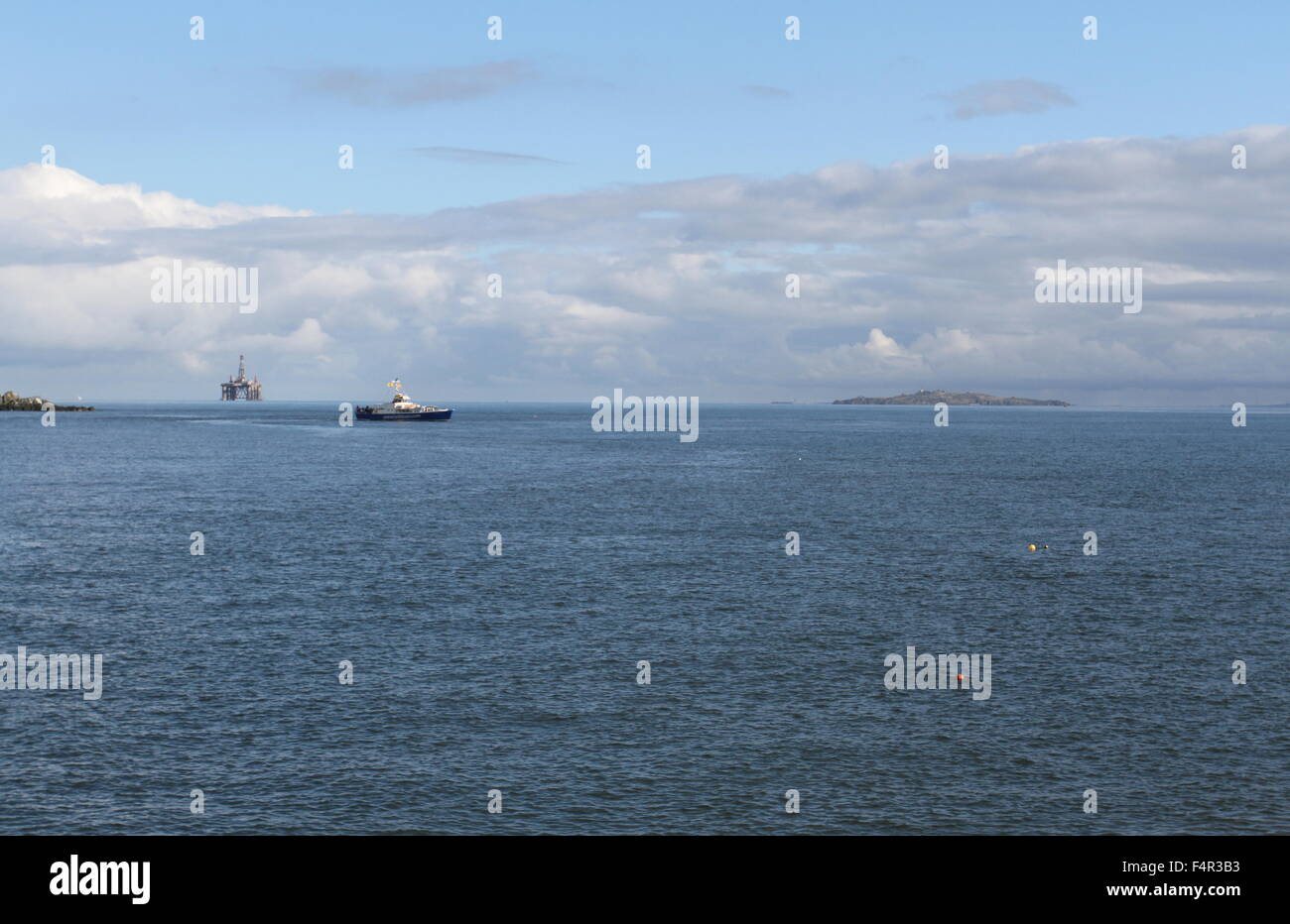 Oil Rig Forth Belle Inchkeith im Firth of Forth Schottland Oktober 2015 Stockfoto